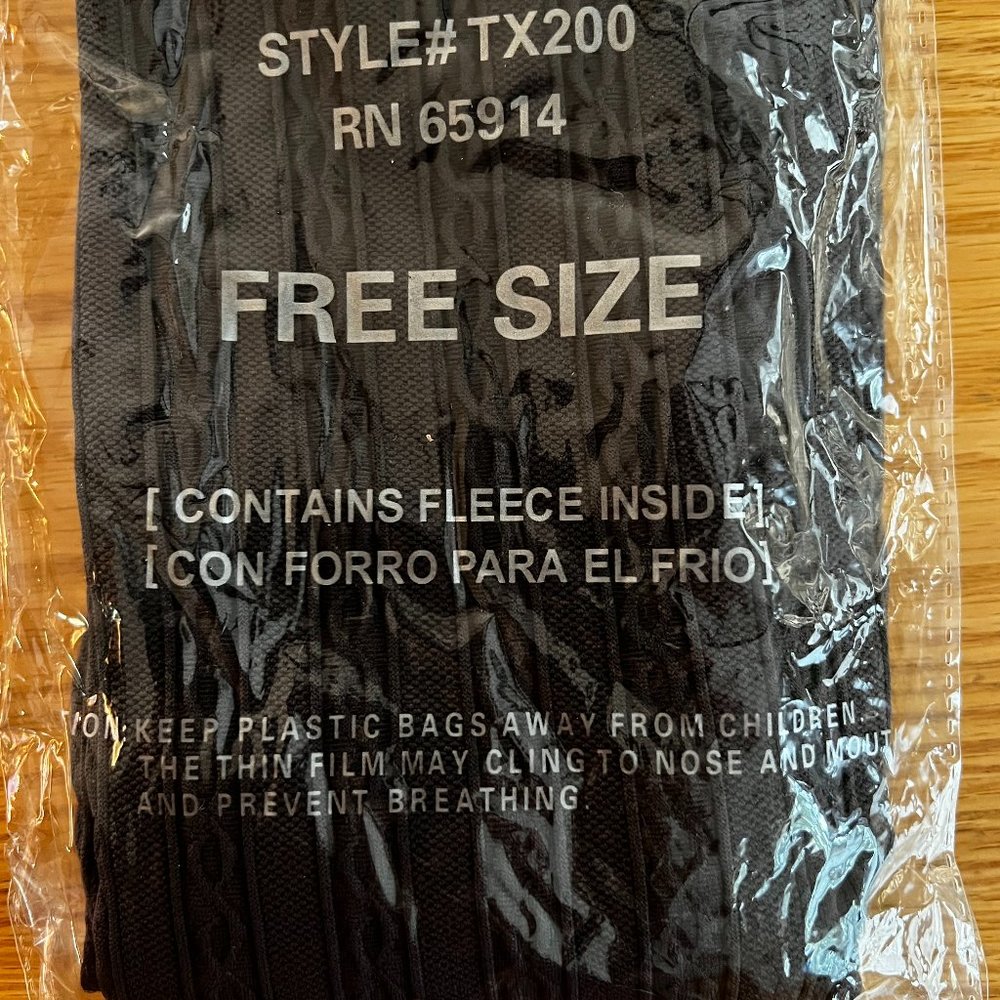 Sofra Black Cable Knit Fleece Lined Legging Free Size New With Tags - Picture 6 of 6